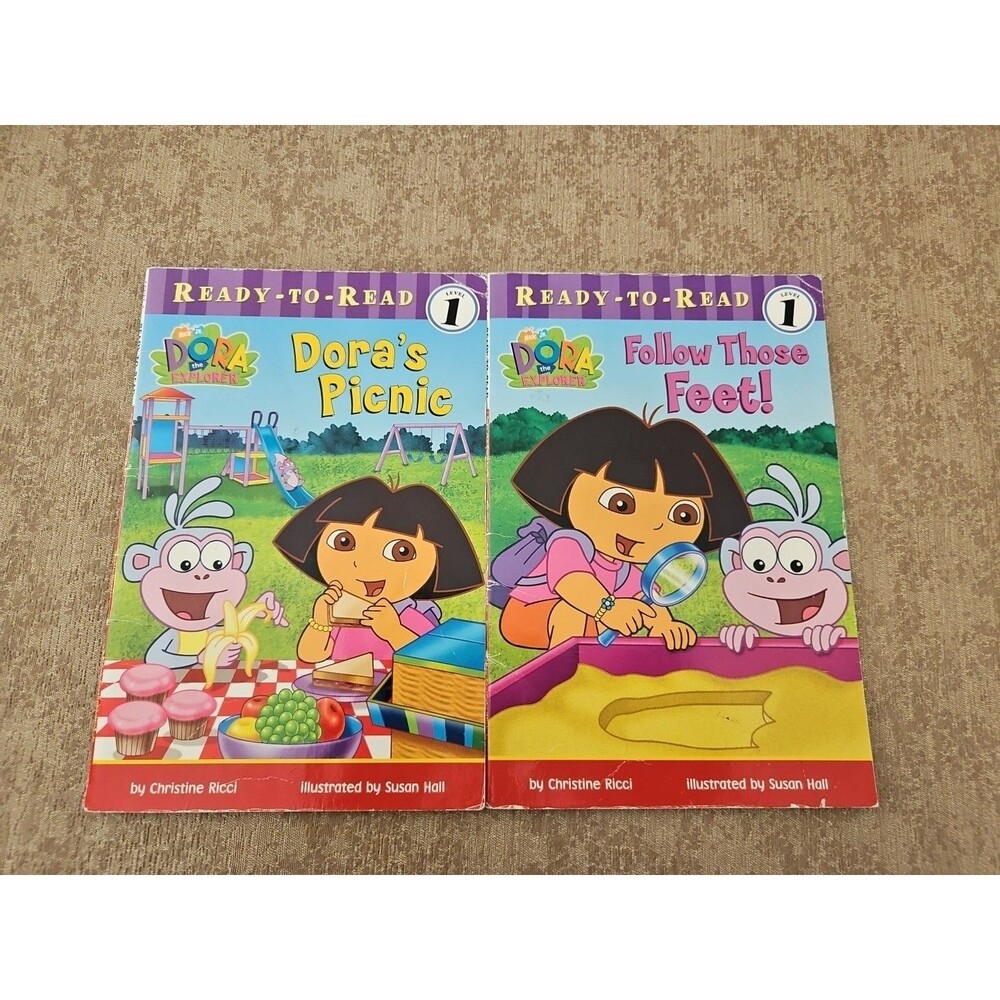 Lot Of 2 Vintage Dora The Explorer Ready To Read Level 1 Books Nick Jr